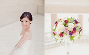Contemporary Purple + White...