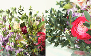 Hand-tied wedding bouquets...