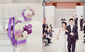 Contemporary Purple + White...