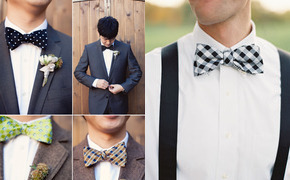Groom Style: Patterned Bow...