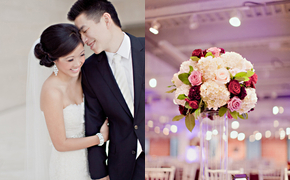 Contemporary Purple + White...
